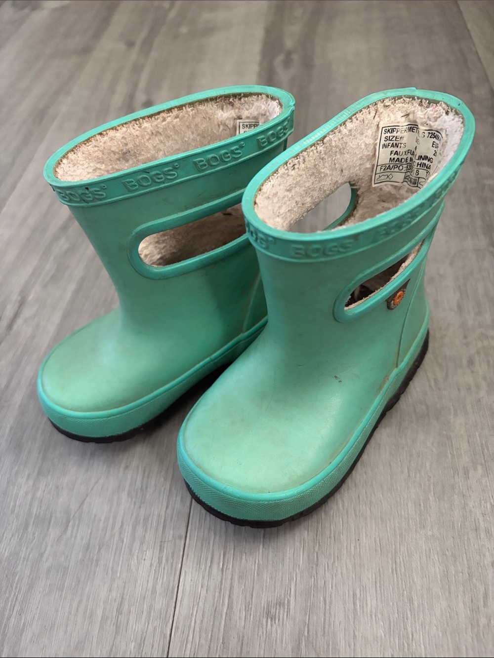 Bogs Kids Teal Insulated Pull-On Rain Boots